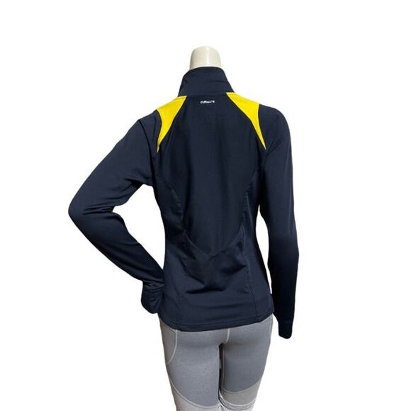 Adidas Climate Full Zippered Navy and Yellow Warm Up Jacket Size Small - Picture 3 of 5